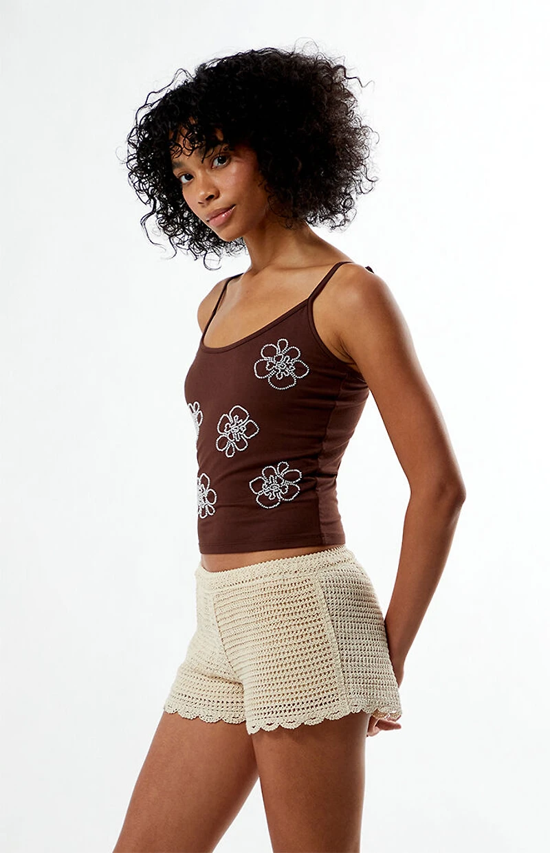 Your Favorite Mia Floral Beaded Cami Top