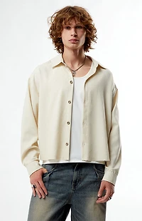 FIELD OF STUDY by Pacsun Ripley Long Sleeve Cropped Shirt