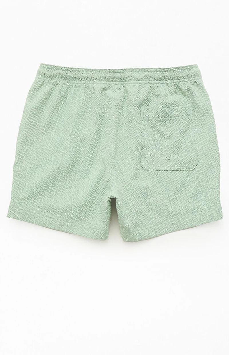 Pacsun Cali Seersucker 4.5" Swim Trunks