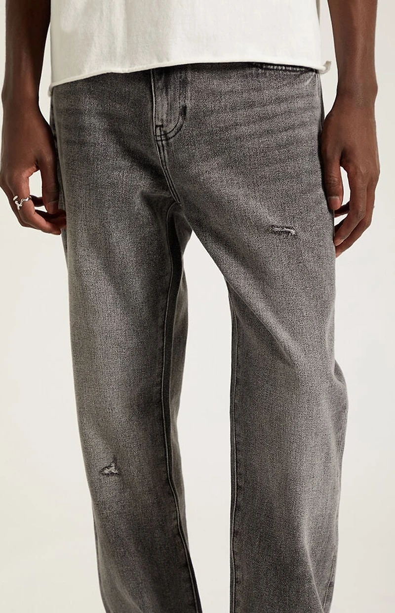 Pacsun Cade Straight Jeans Ripped Black Wash