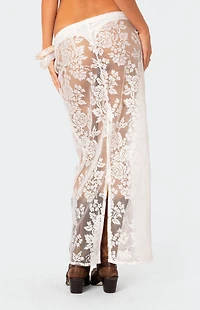 Edikted Bess Sheer Lace Maxi Skirt