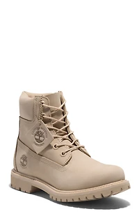 Timberland Women's Beige Premium 6inch Waterproof Lace-Up Boots