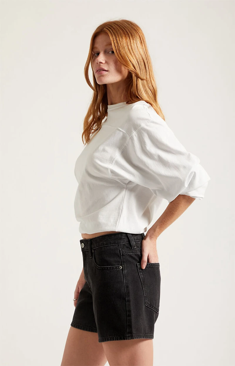 Pacsun Sophie Denim Mom Shorts Black