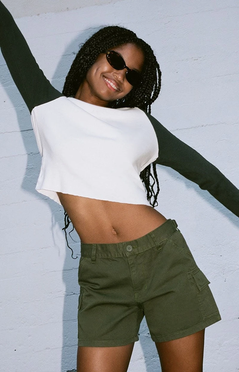 John Galt Green Cargo Shorts