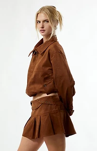 Zemeta Faux Suede Attic Box Mini Skirt