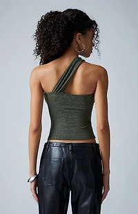 Third Charm Alisha Sparkle Asymmetrical Tank Top