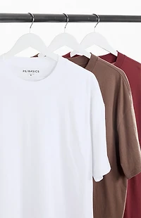 PS Basics 3 Pack Neutral Basic Oversized T-Shirts