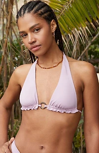 Pacsun Lavender Sable Halter Bikini Top