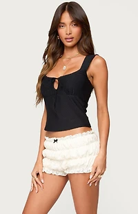 Edikted Leya Textured Keyhole Top