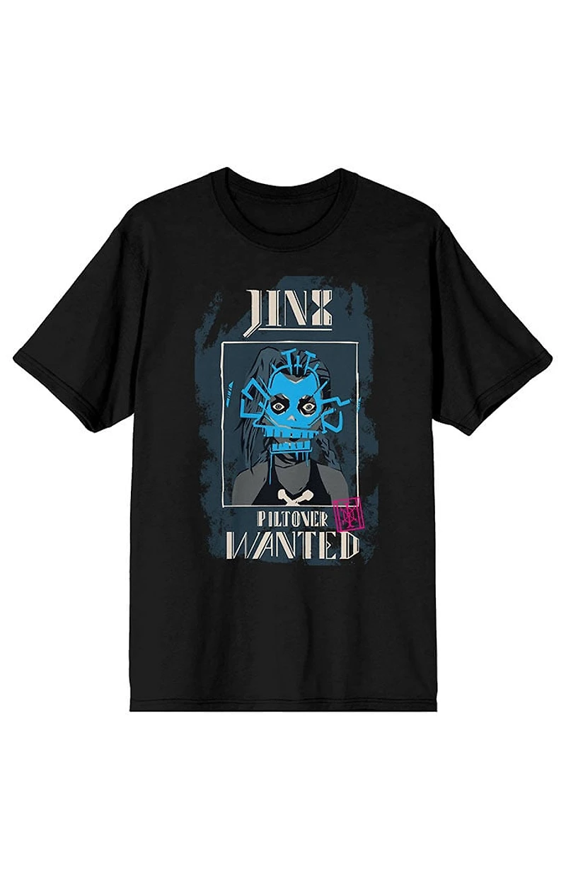 League Of Legends Arcane Jinx Wanted Poster T-Shirt