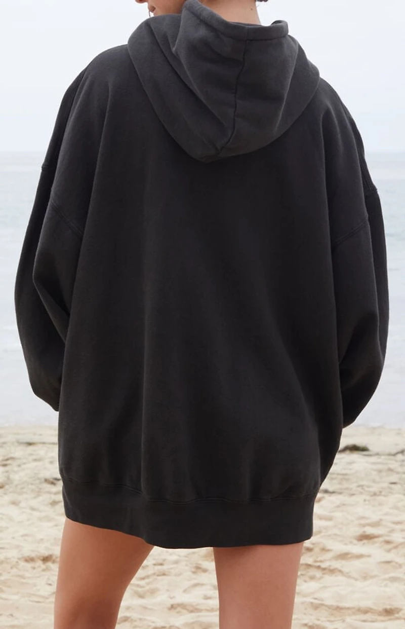 John Galt Black Christy Oversized Hoodie