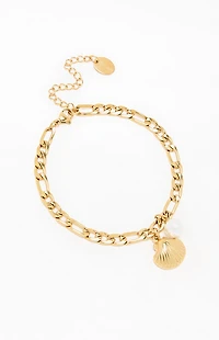 Pacsun Shell Chain Charm Bracelet