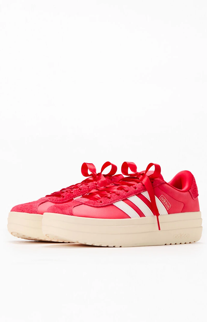 adidas Women's Red VL Court Bold Sneakers
