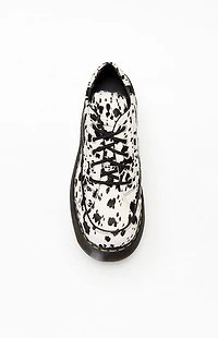 Dr Martens Women's Buzz 5-Eye Dalmatian Hair On Leather Sneakers