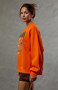 WILD COLLECTIVE Miami Hurricanes Crew Neck Sweatshirt