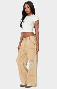 Edikted Alibi Distressed Carpenter Jeans