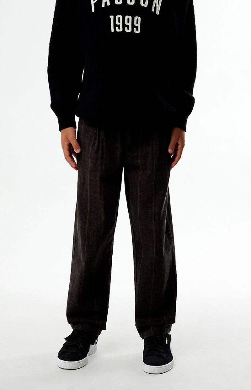 Pacsun Kids Plaid Baggy Trousers