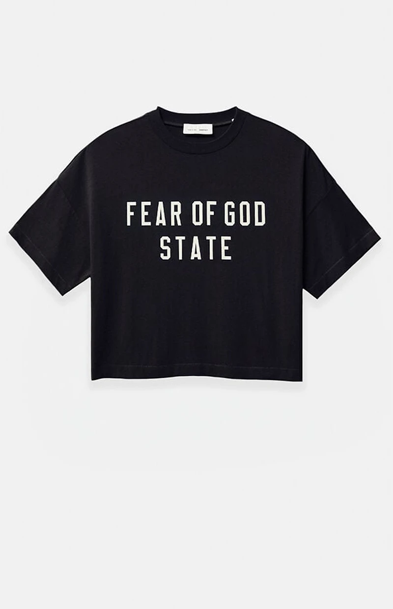Fear of God ESSENTIALS Women's Jet Black Boxy T-Shirt