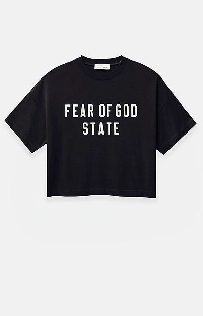 Fear of God ESSENTIALS Women's Jet Black Boxy T-Shirt