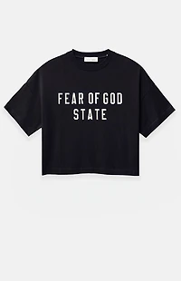 Fear of God ESSENTIALS Women's Jet Black Boxy T-Shirt