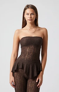 Beverly and Beck Shiloh Longline Lace Tube Top