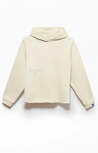 A.R.C. Light Gray Vintage Wash Heavyweight Raglan Cutoff Oversized Fleece Hoodie