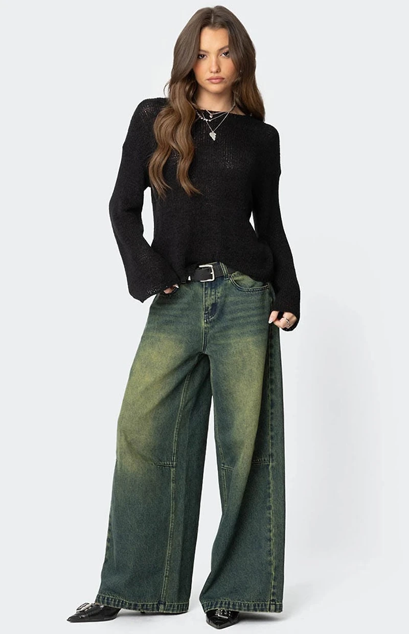 Edikted Drop Shoulder Light Knit Sweater