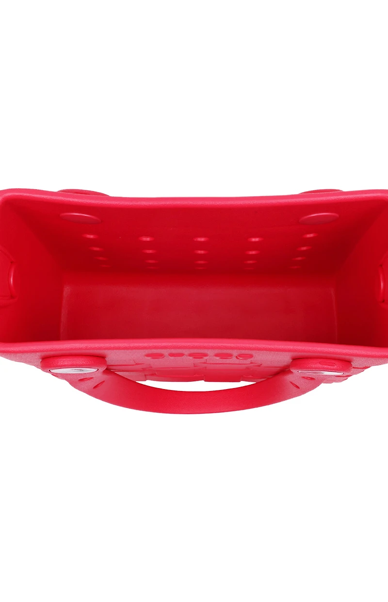 Crocs Raspberry Small Woven Crocssbody Tote Bag