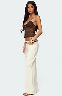 Edikted Sheer Lace Cut Out Tank Top