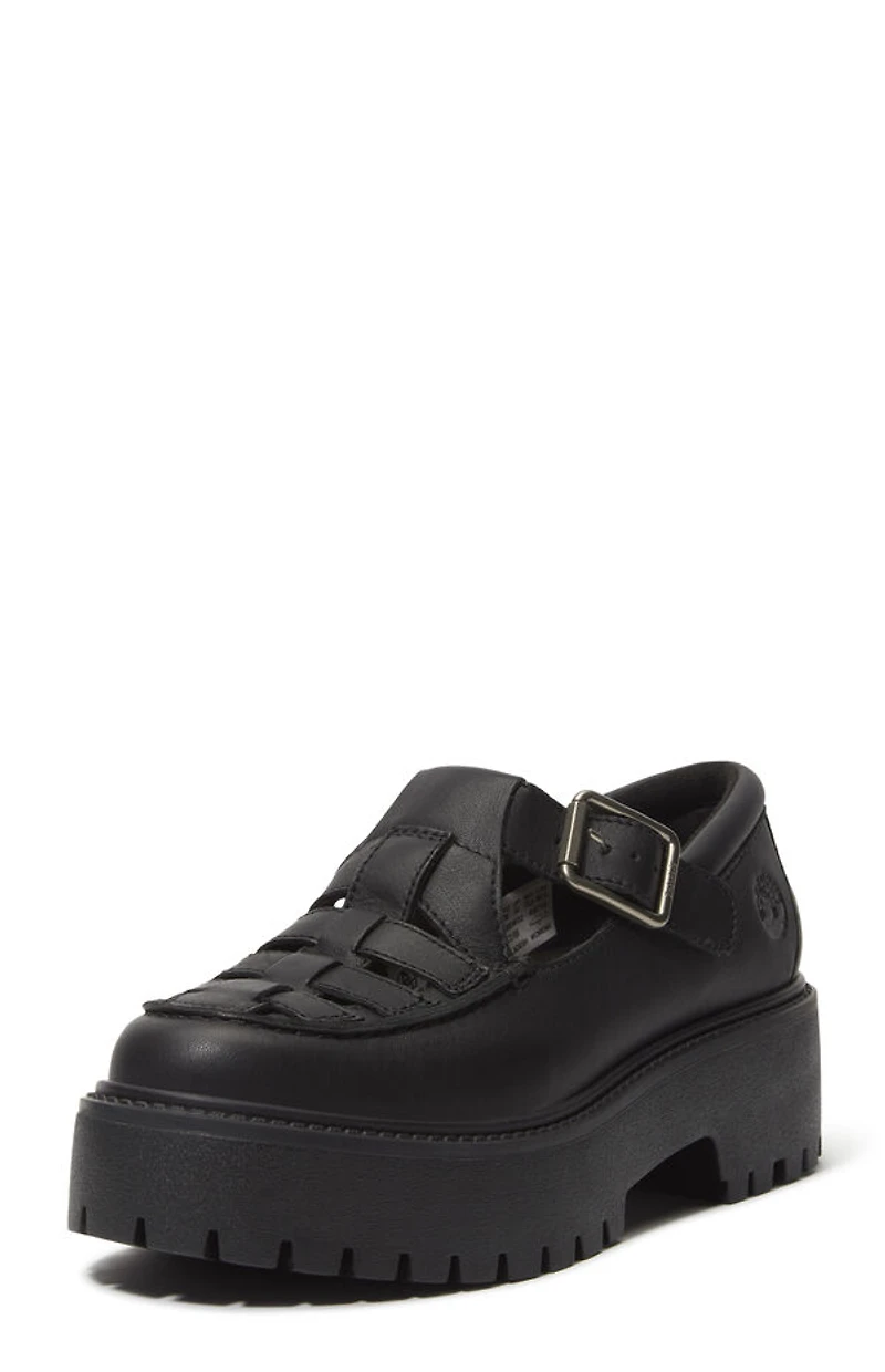Timberland Women's Black Stone Street Buckle Mary Jane Shoes