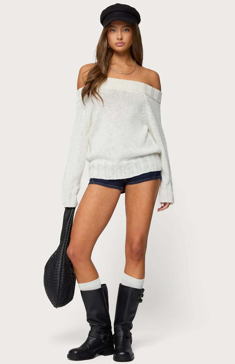 Edikted Noemi Off Shoulder Sweater