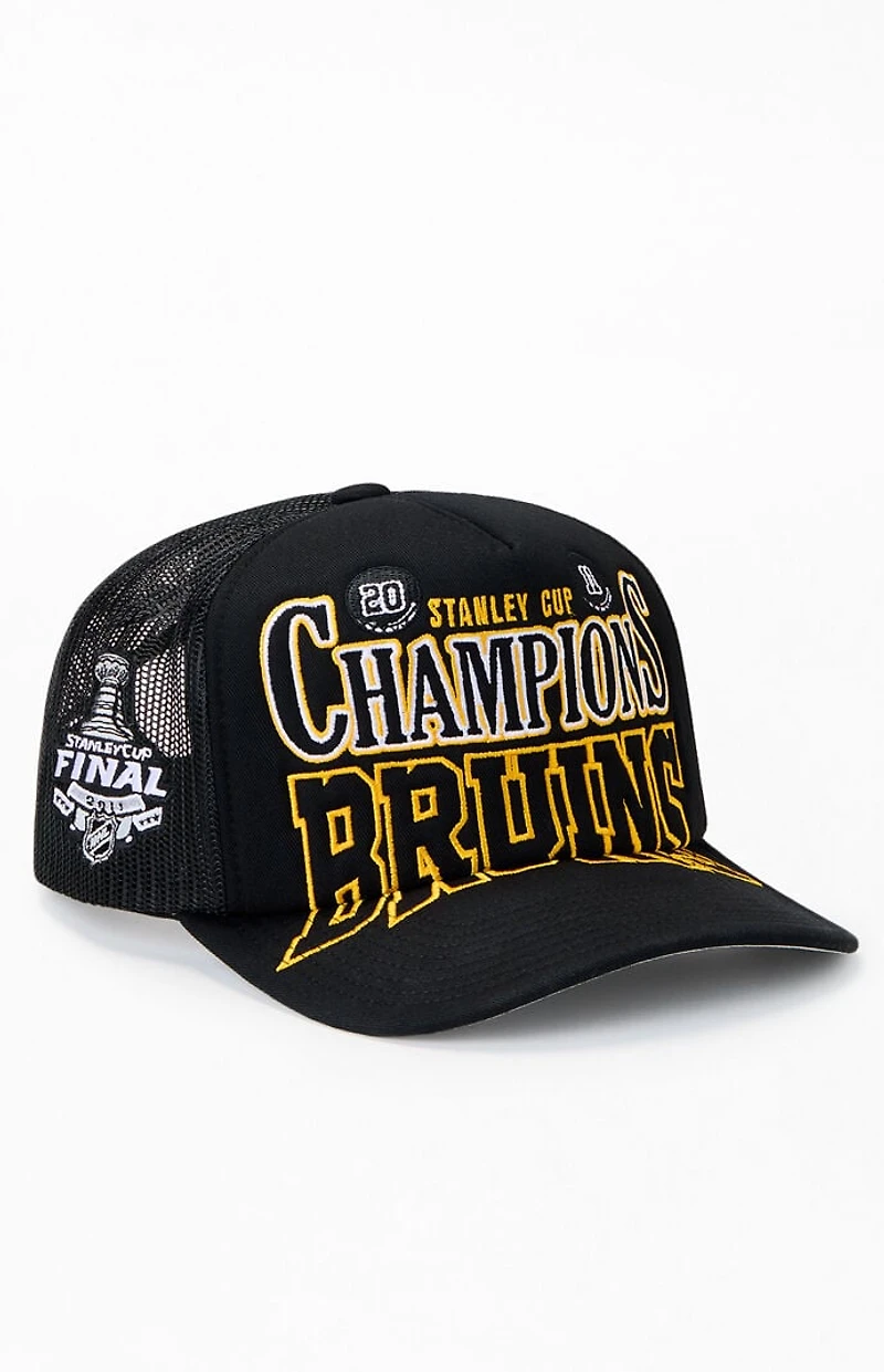 Mitchell & Ness Big Champions Boston Bruins Trucker Hat