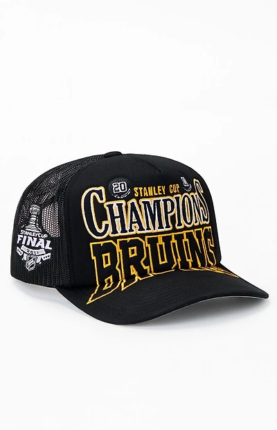 Mitchell & Ness Big Champions Boston Bruins Trucker Hat