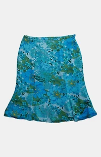PS VINTAGE Blue 2000s Y2K Midi Skirt