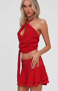 Tiger Mist Indigo Halter Top