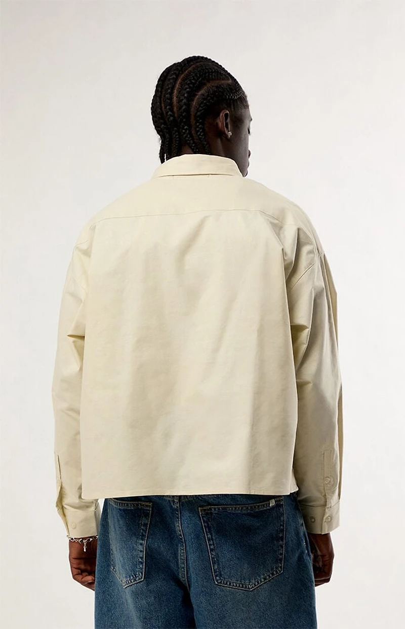 GARDENS & SEEDS Flower Oxford Button Up Long Sleeve Shirt