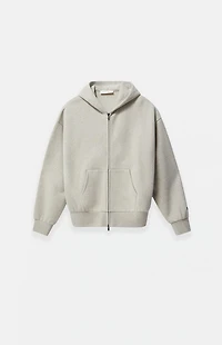 Fear of God ESSENTIALS Kids Heather Stone Full Zip Fleece Hoodie