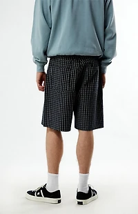Obey Plaid Baggy Denim Shorts