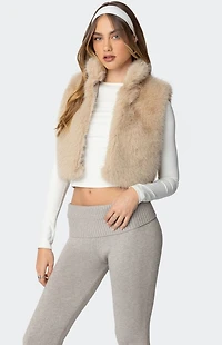 Edikted Cassandra Faux Fur Vest