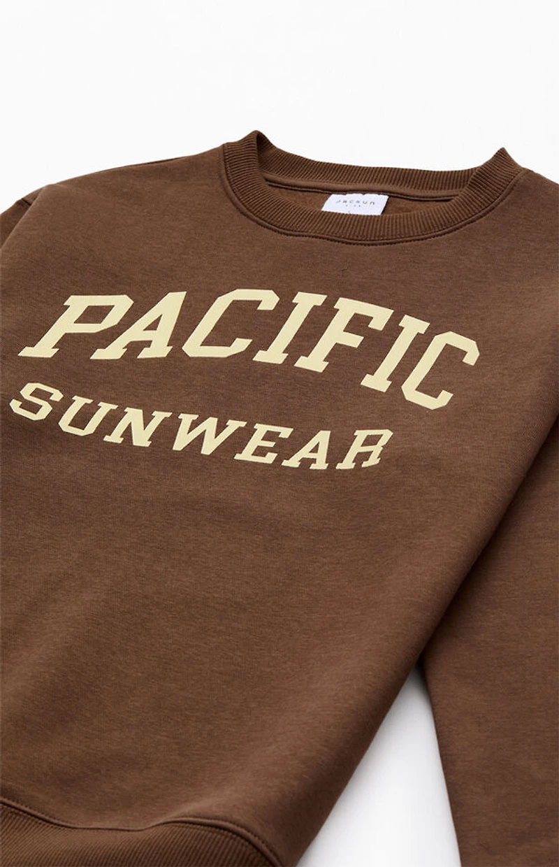 Pacsun Kids Brown Crew Neck Sweatshirt