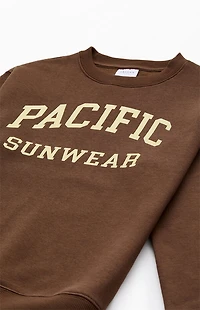 Pacsun Kids Brown Crew Neck Sweatshirt