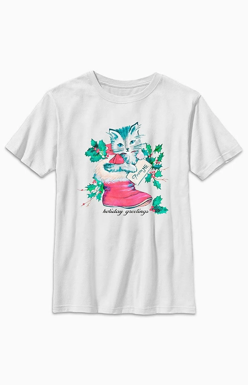 Kids Christmas Kitty T-Shirt