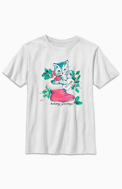 Kids Christmas Kitty T-Shirt