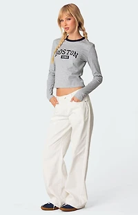 Edikted Boston Long Sleeve T-Shirt