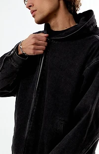 Pacsun Black Wash Hooded Jacket