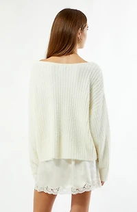 Beverly and Beck Ginger V-Neck Fuzzy Sweater