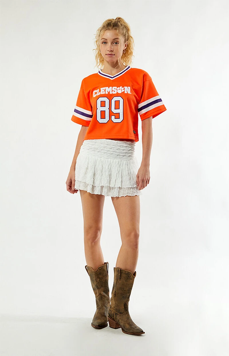 HYPE & VICE Clemson Tigers Cropped Football Jersey