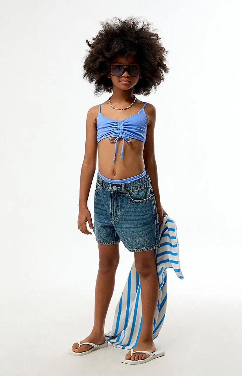 Pacsun Kids Baggy Denim Shorts Medium Blue Tint