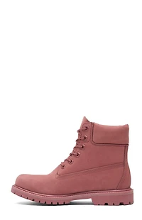 Timberland Women's Red Premium 6inch Waterproof Lace-Up Boots