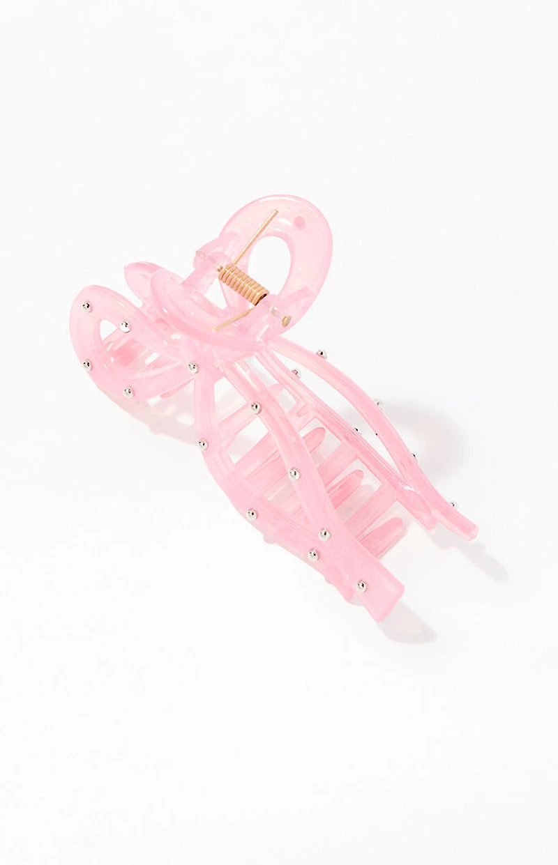 LA Hearts Studded Bow Hair Claw Clip